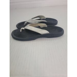 Olukai Sandals Women’s Size 8 Ohana White Floral Flip Flops